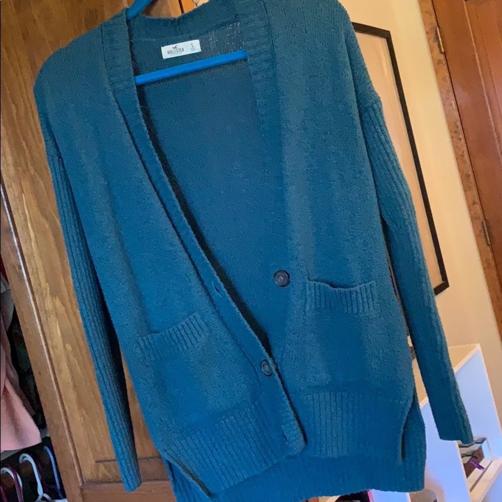 Turquoise Hollister Cardigan